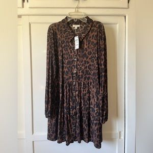 NWT Leopard Print Tunic Top